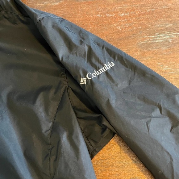 Columbia Windbreaker Jacket Hoodie Black Size Medium - Picture 3 of 9